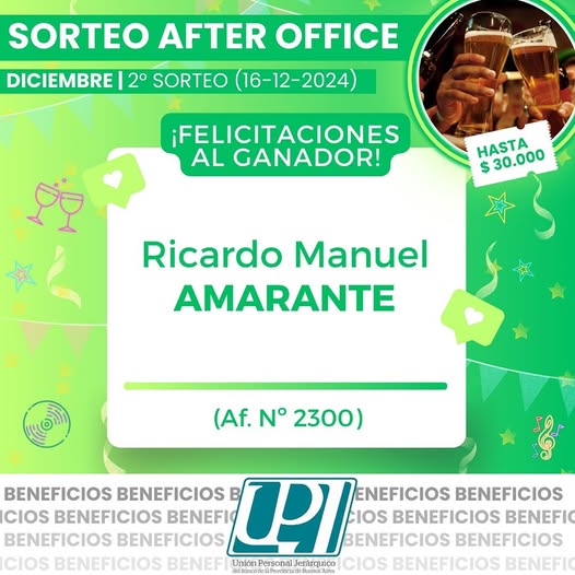 sorteo after office 2
