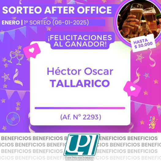 sorteo after office 1