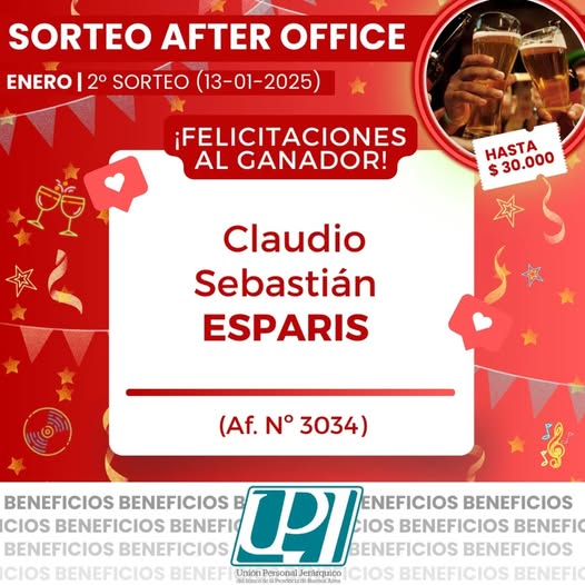sorteo after office 2