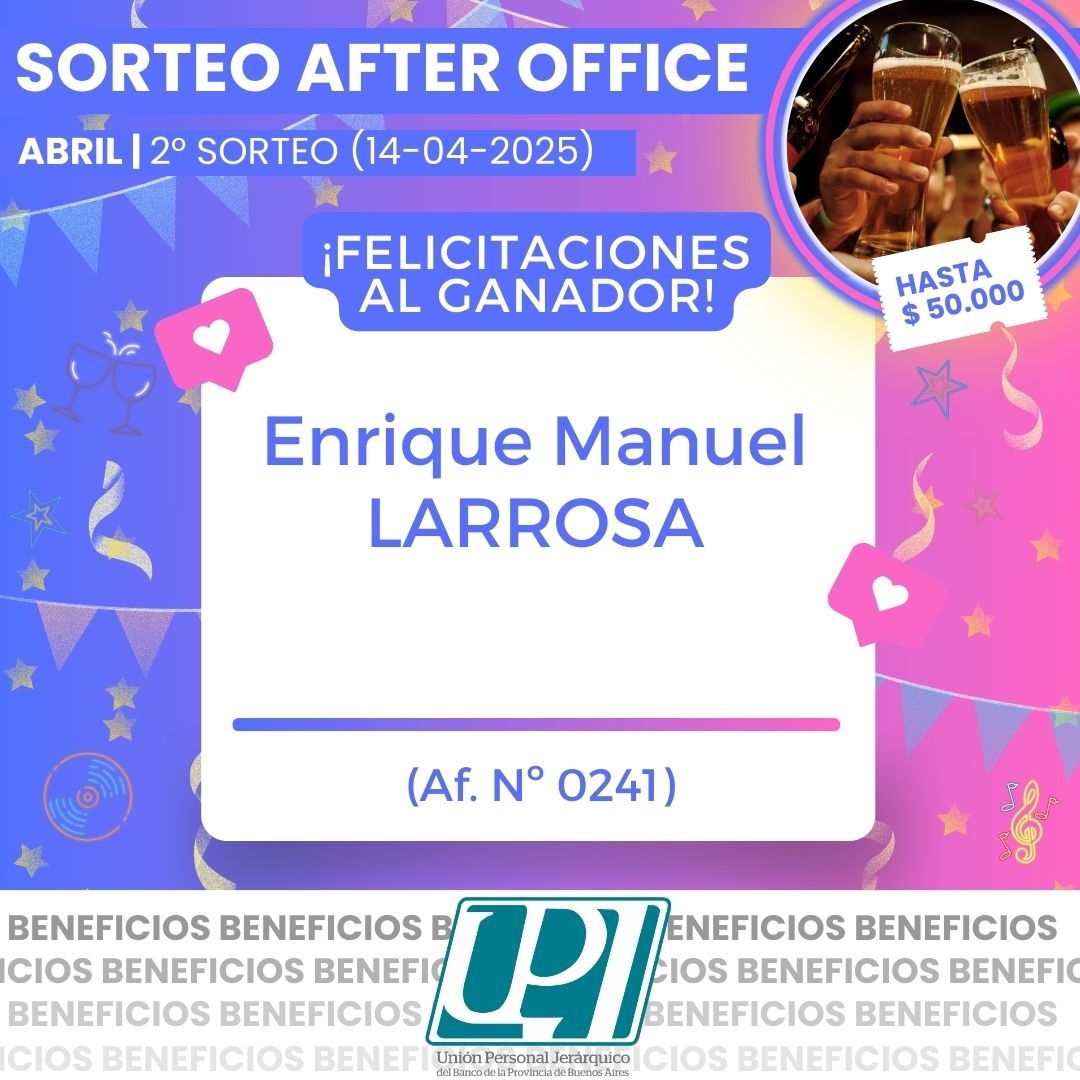 sorteo after office 2