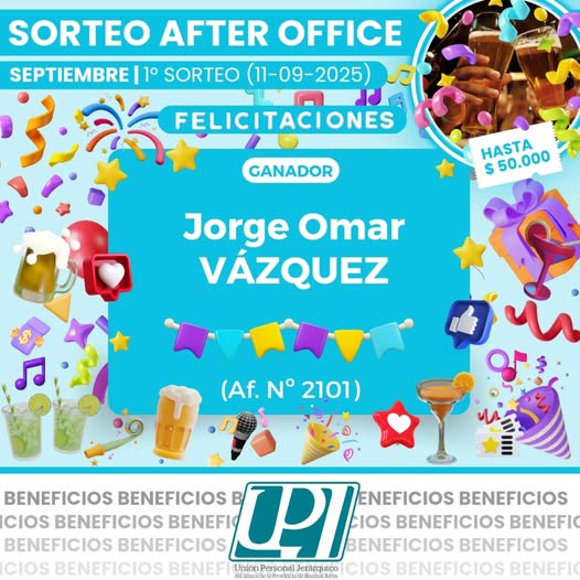 sorteo after office 1