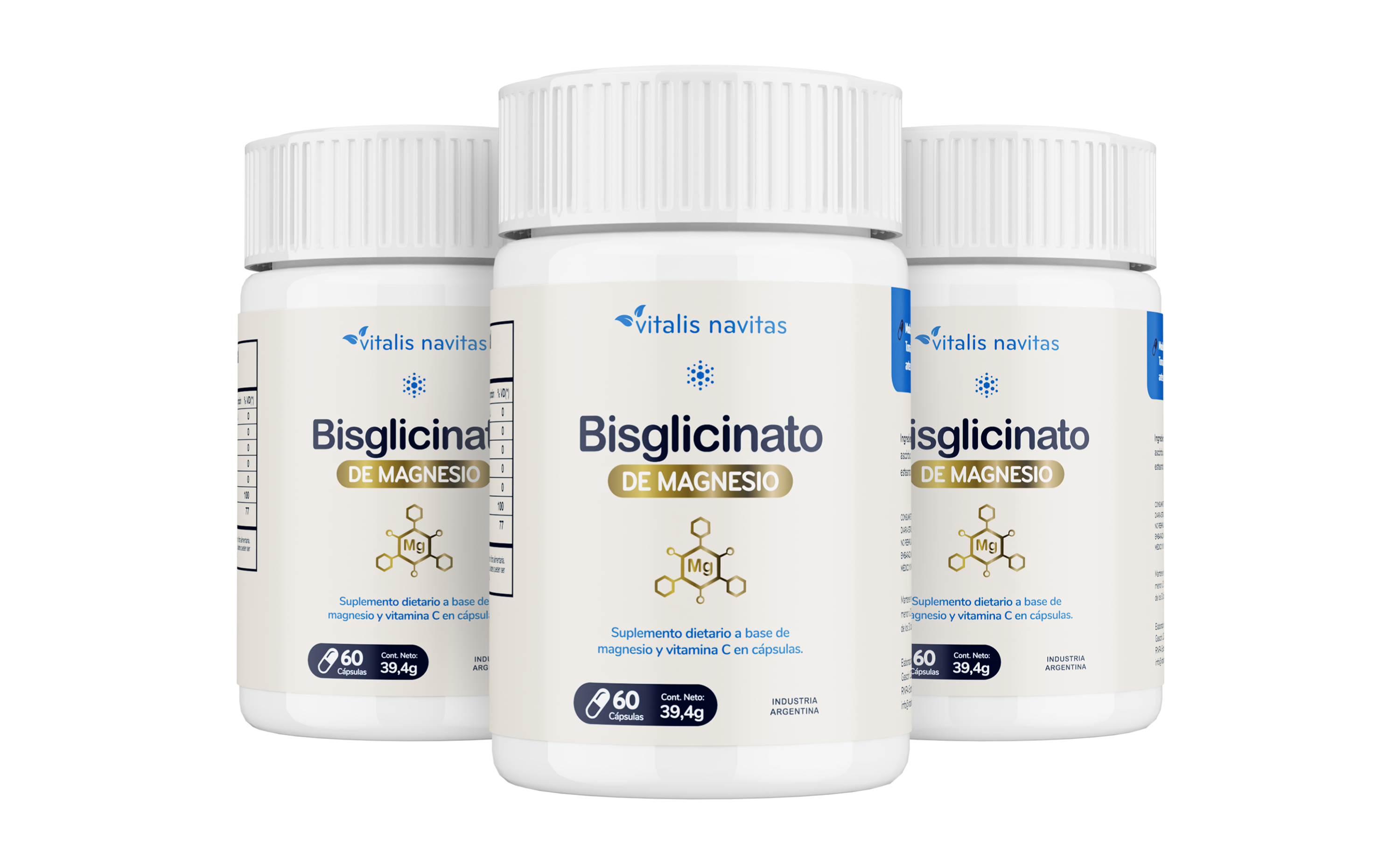 Bisglicinato de Magnesio + Vitamina C Vitalis Navitas