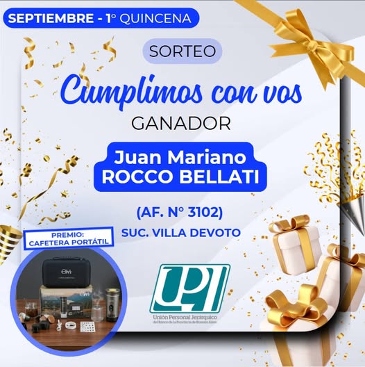 sorteo CUMPLIMOS CON VOS 1